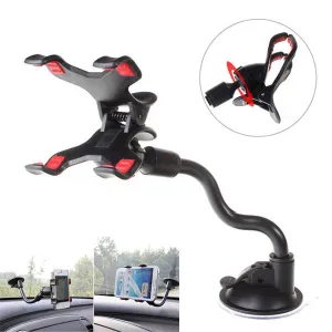 Long Arm Universal Car soft tube Mount Bracket Holder for iPhone Phone GPS MP4 PDA 360 Degree