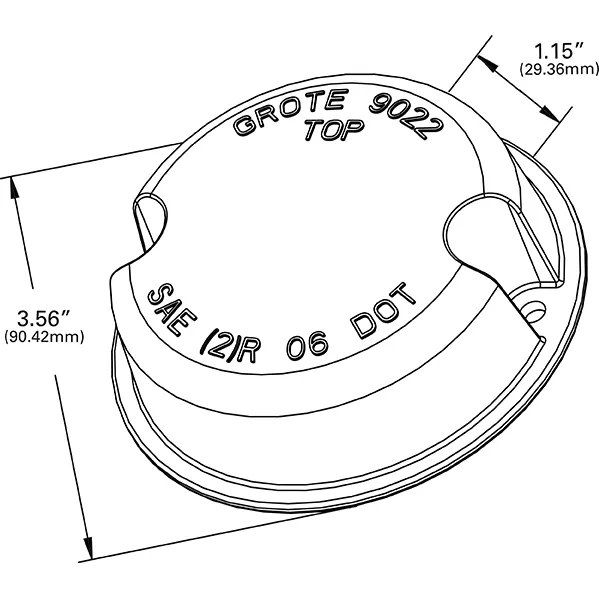 LTG 90221 Grote License/Backup Replacement OE Style Lens (Round, Clear)