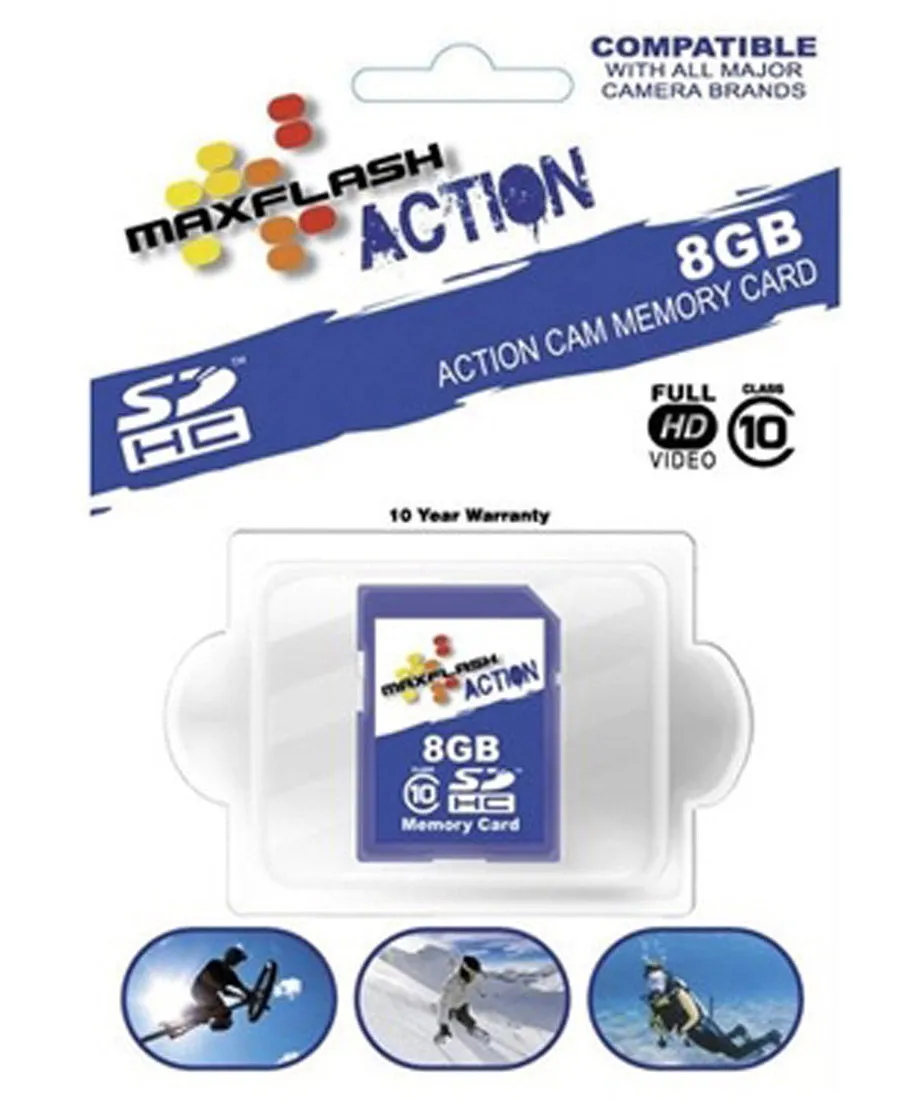 MaxFlash Action High Speed Memory Card 8GB, 16GB & 32GB Options Video GoPro SeaLife Digital Camera