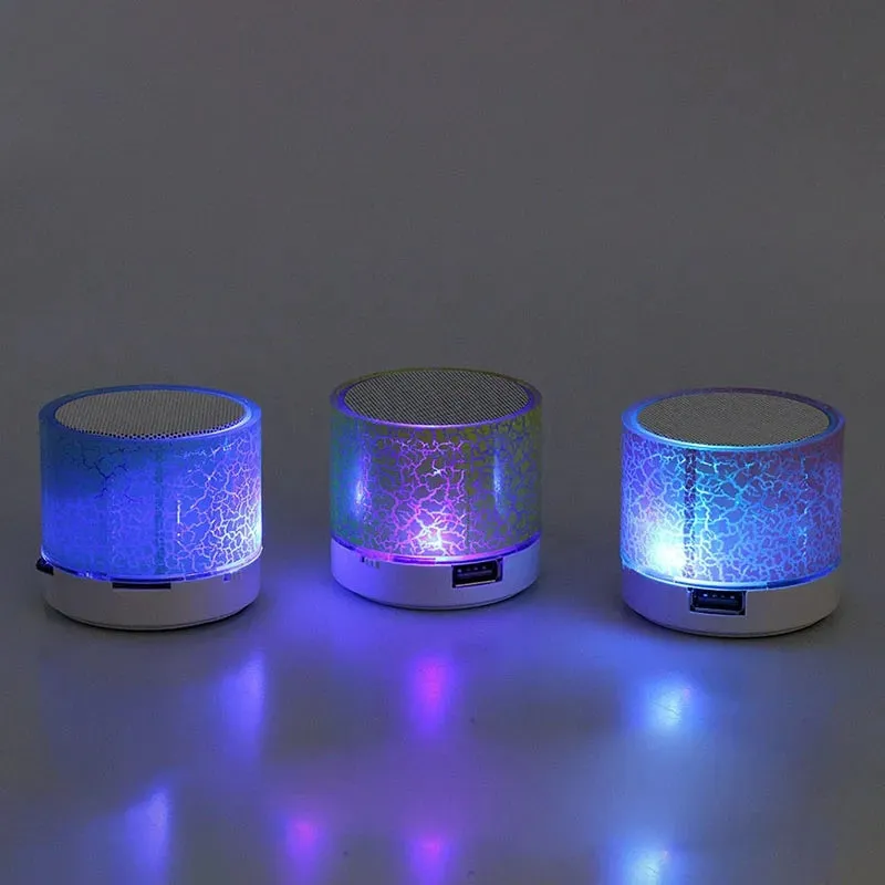 MINI LED CRACKS COLORFUL BLUETOOTH SPEAKERS