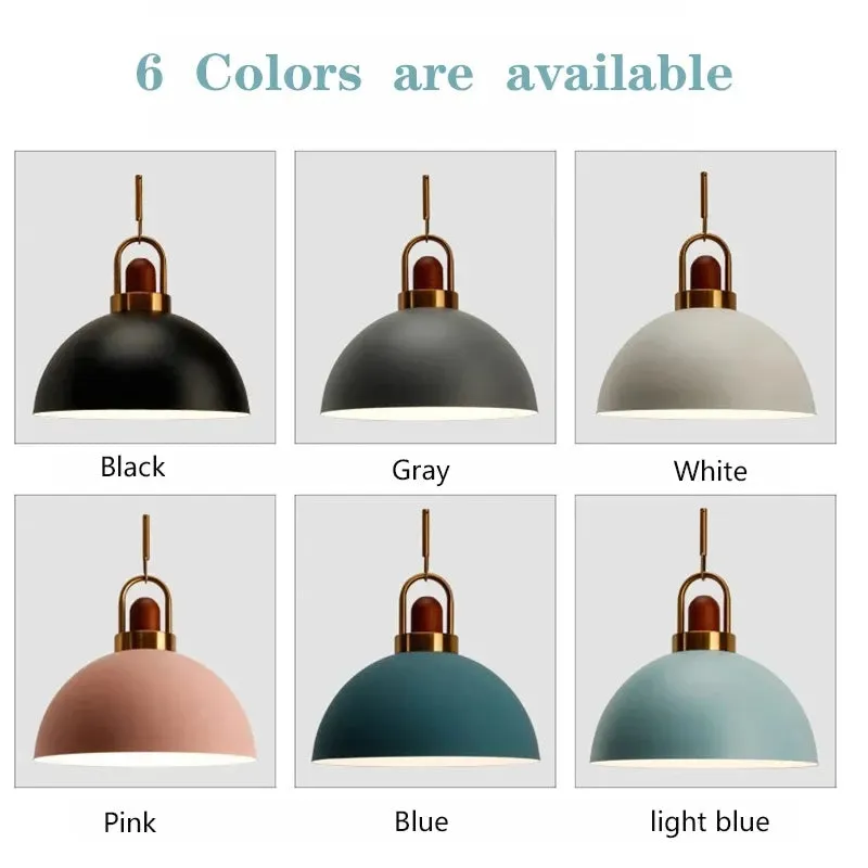 Modern Pendant Lights Nordic Light Iron Colorful Led Hanging Lamp Restaurant Coffee Bedroom E27 Led Light