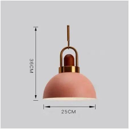 Modern Pendant Lights Nordic Light Iron Colorful Led Hanging Lamp Restaurant Coffee Bedroom E27 Led Light