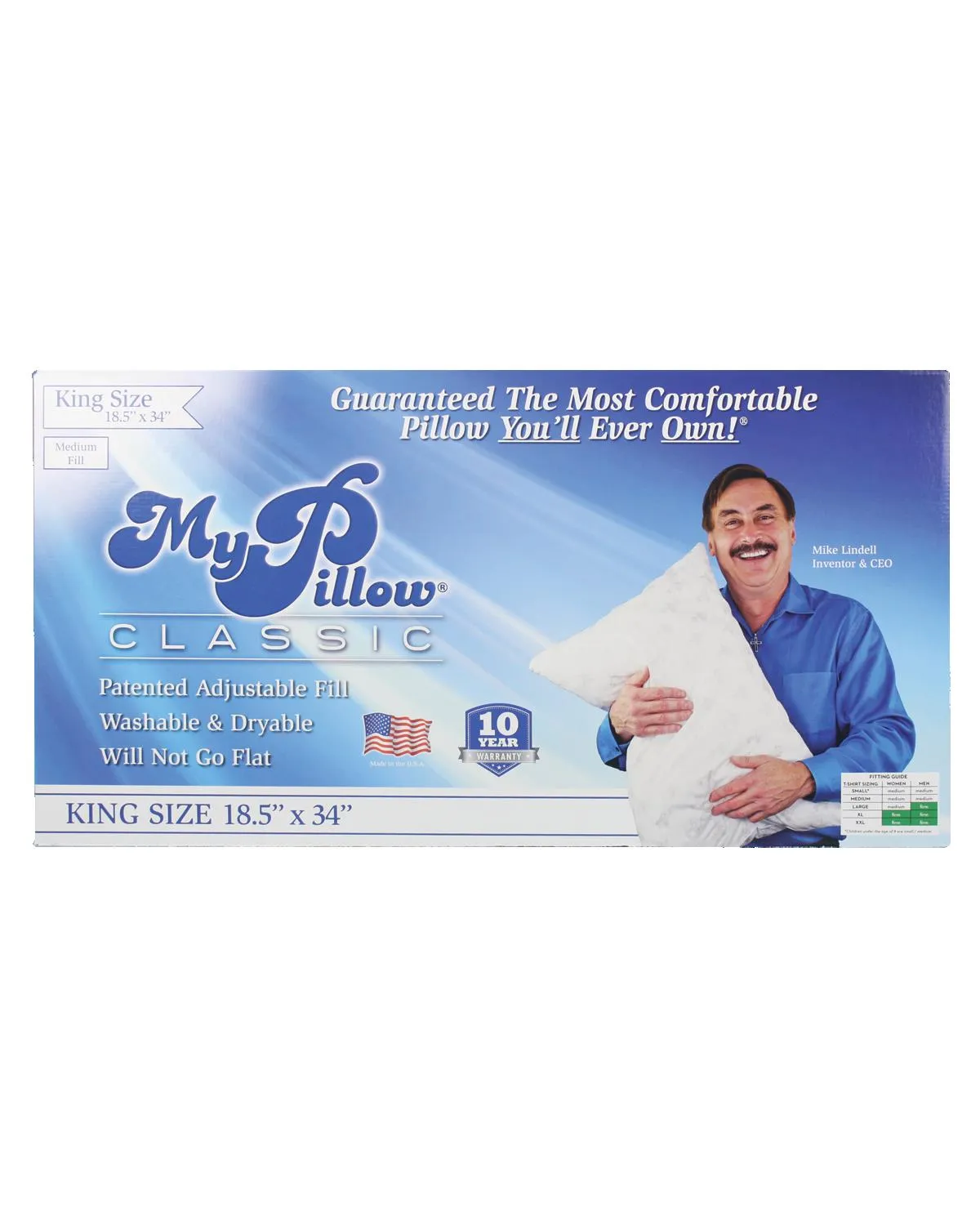 MyPillow Classic White King Firm Bed Pillow