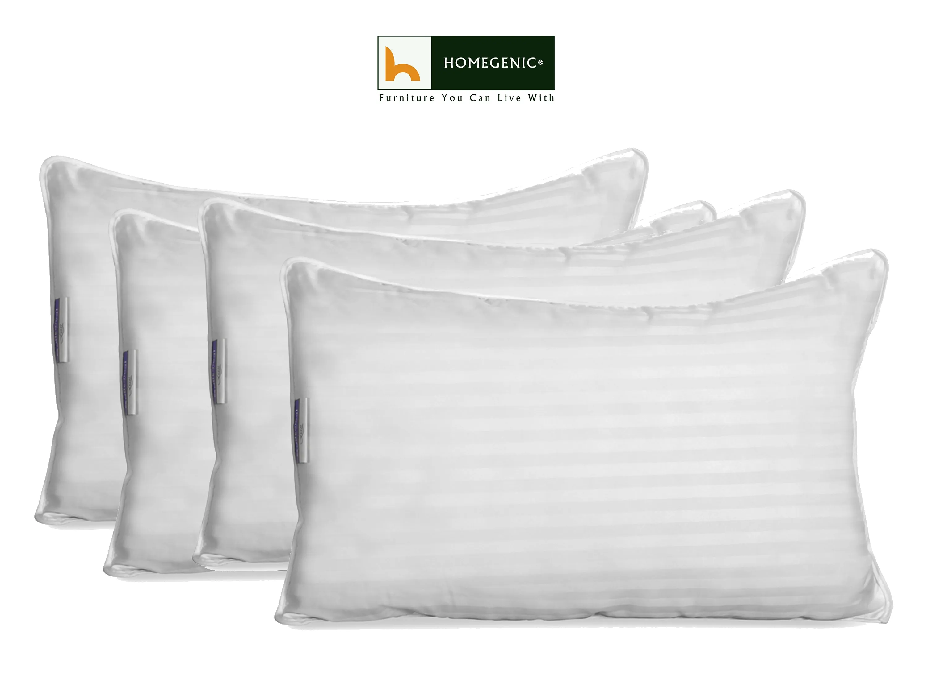 Nilkamal Fern Pillows (27x17 in, White)