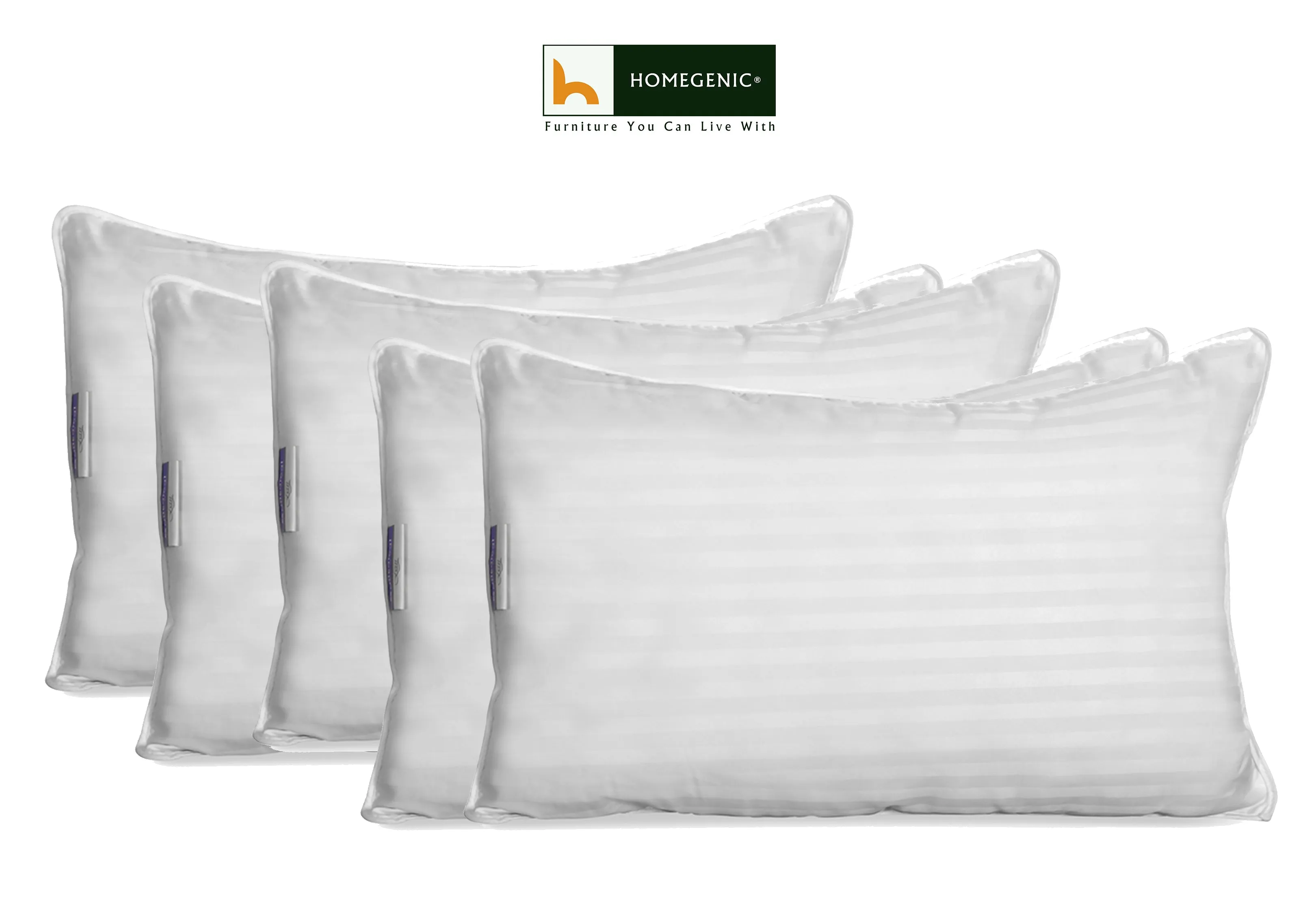 Nilkamal Fern Pillows (27x17 in, White)