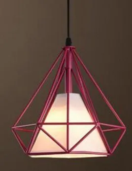 Pendant Lights, Modern Colorful Birdcage LED Kitchen Island Hanging Lighting Fixture