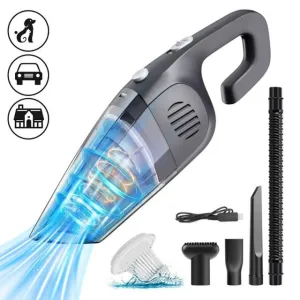 Portable Car Vacuum Cleaner, 120W Cordless Handheld Vacuum 7.5KPA Powerful Wet Dry Vac Multi-Purpose for Home Car Pet Hair