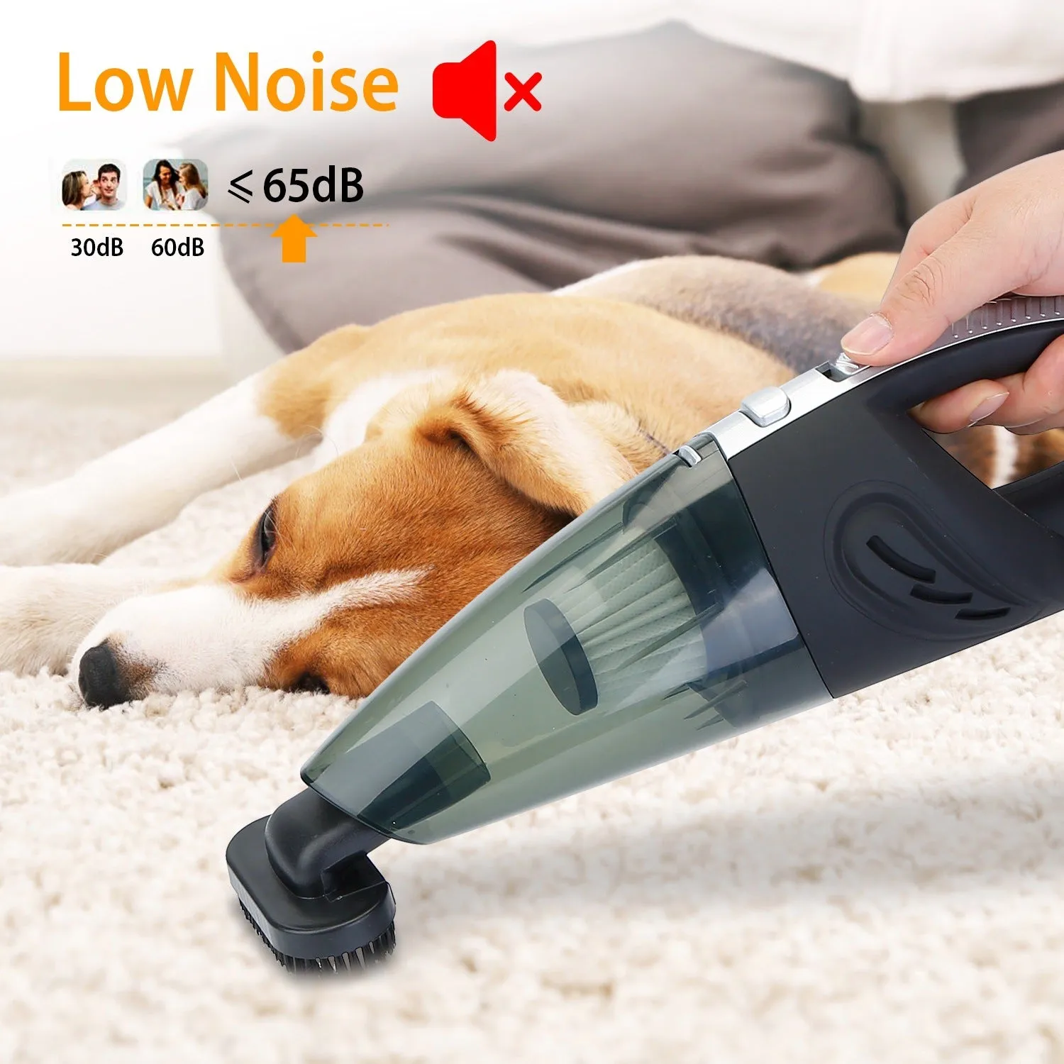 Portable Cordless Handheld Car Vacuum with Strong Suction