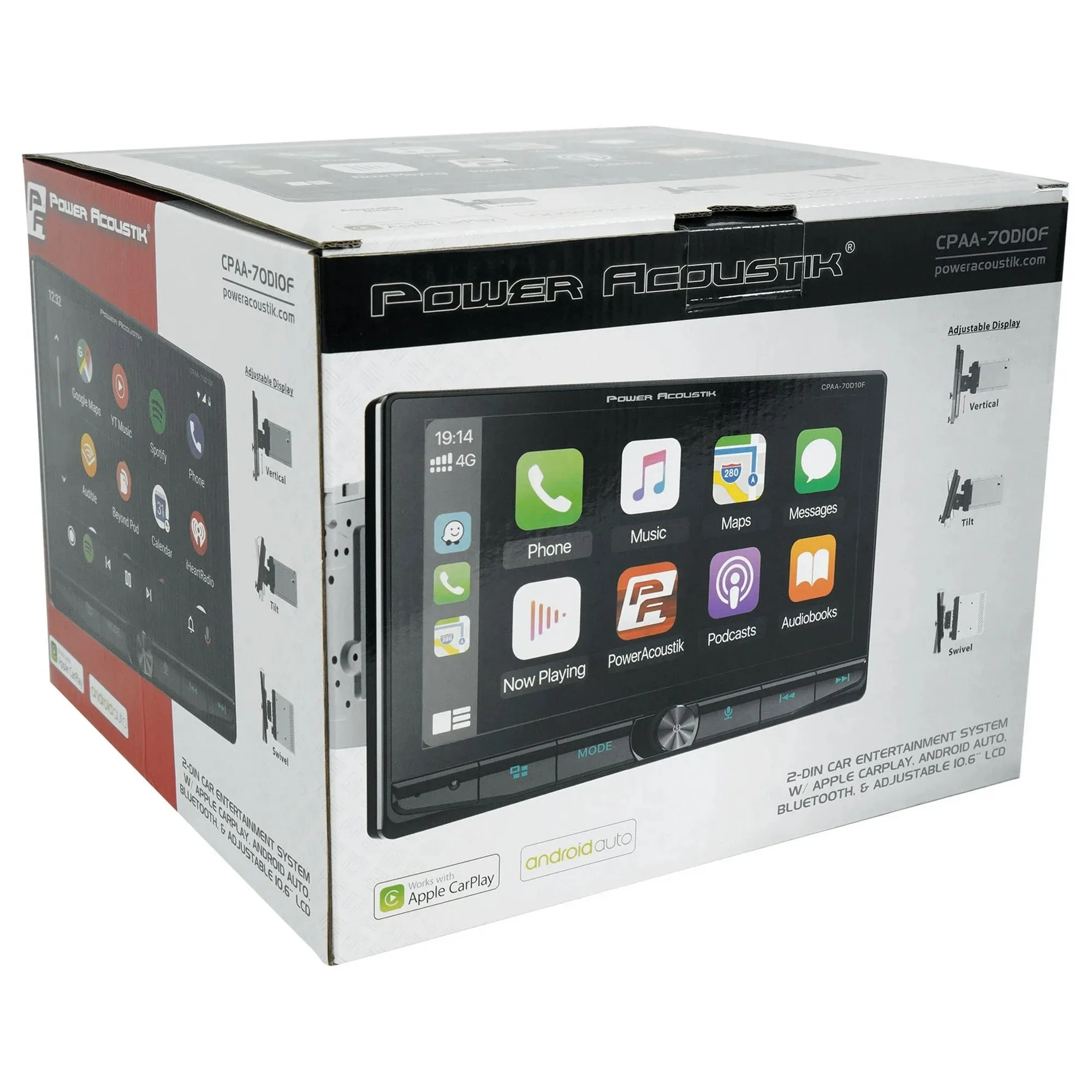 Power Acoustik Apple CarPlay CD and DVD Car In-Dash Unit