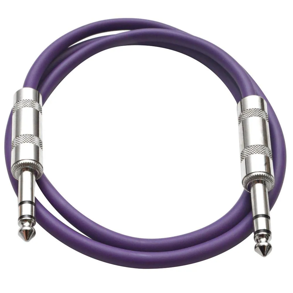 SATRX-2 - Purple 2 Foot TRS Patch Cable