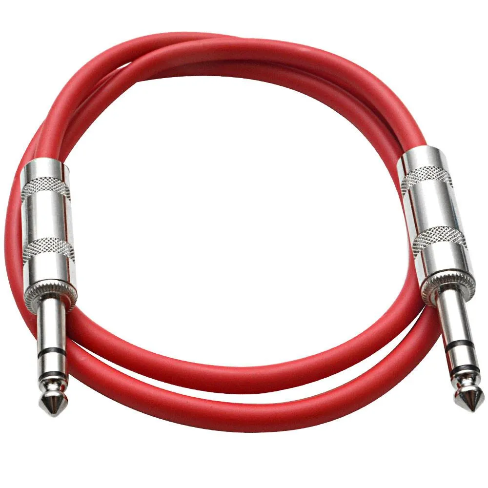 SATRX-3 - Red 3 Foot TRS Patch Cable