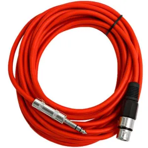 SATRXL-F25 - Red 25' XLR Female to TRS Patch Cable