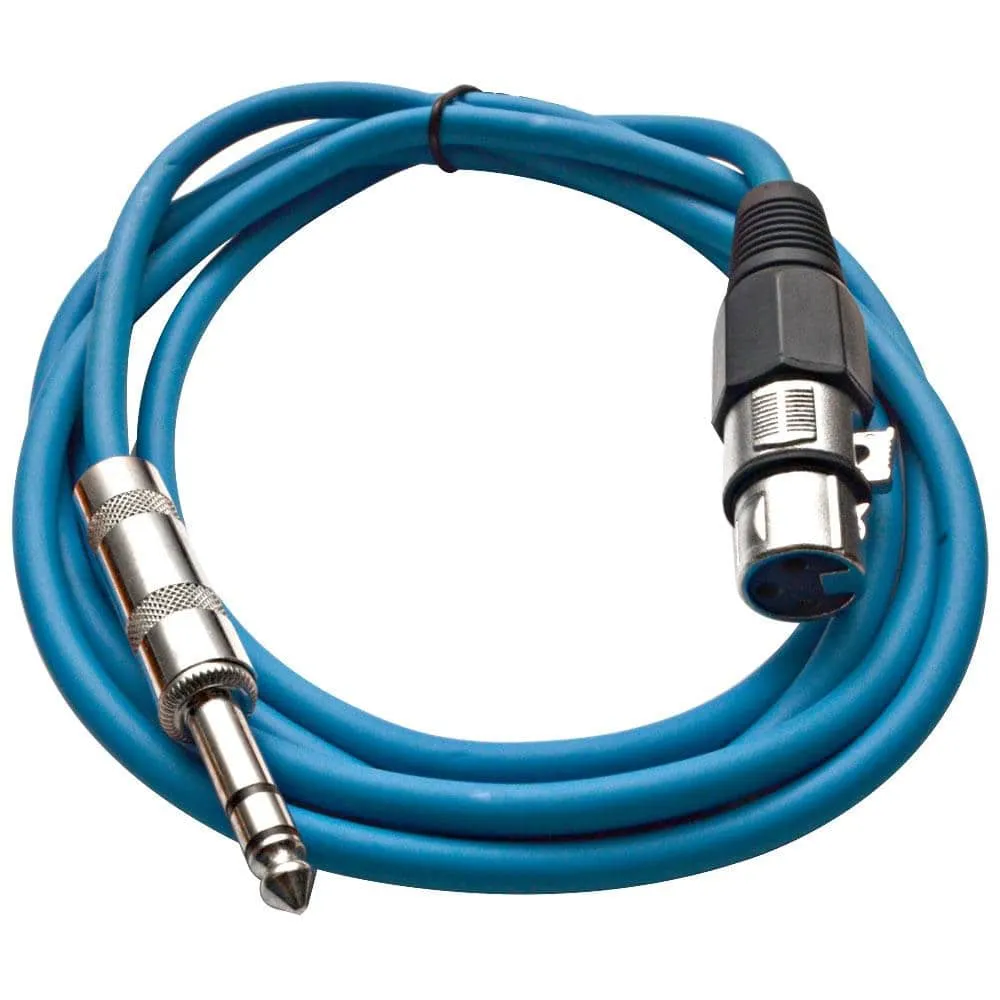 SATRXL-F6 - Blue 6' XLR Female to TRS Patch Cable