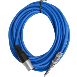 SATRXL-M25 - Blue 25 Foot XLR Male to TRS Patch Cable