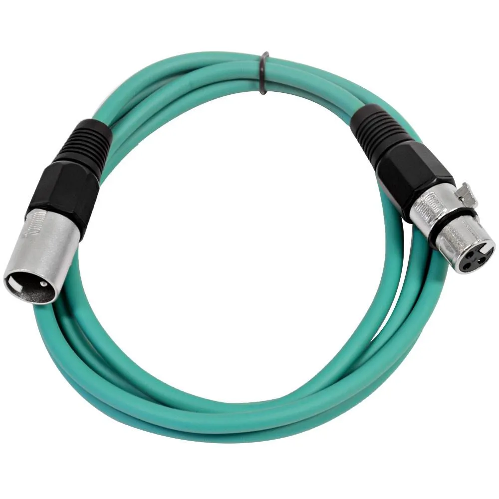 SAXLX-6 - 6 Pack of Green 6 Foot XLR Patch Cables