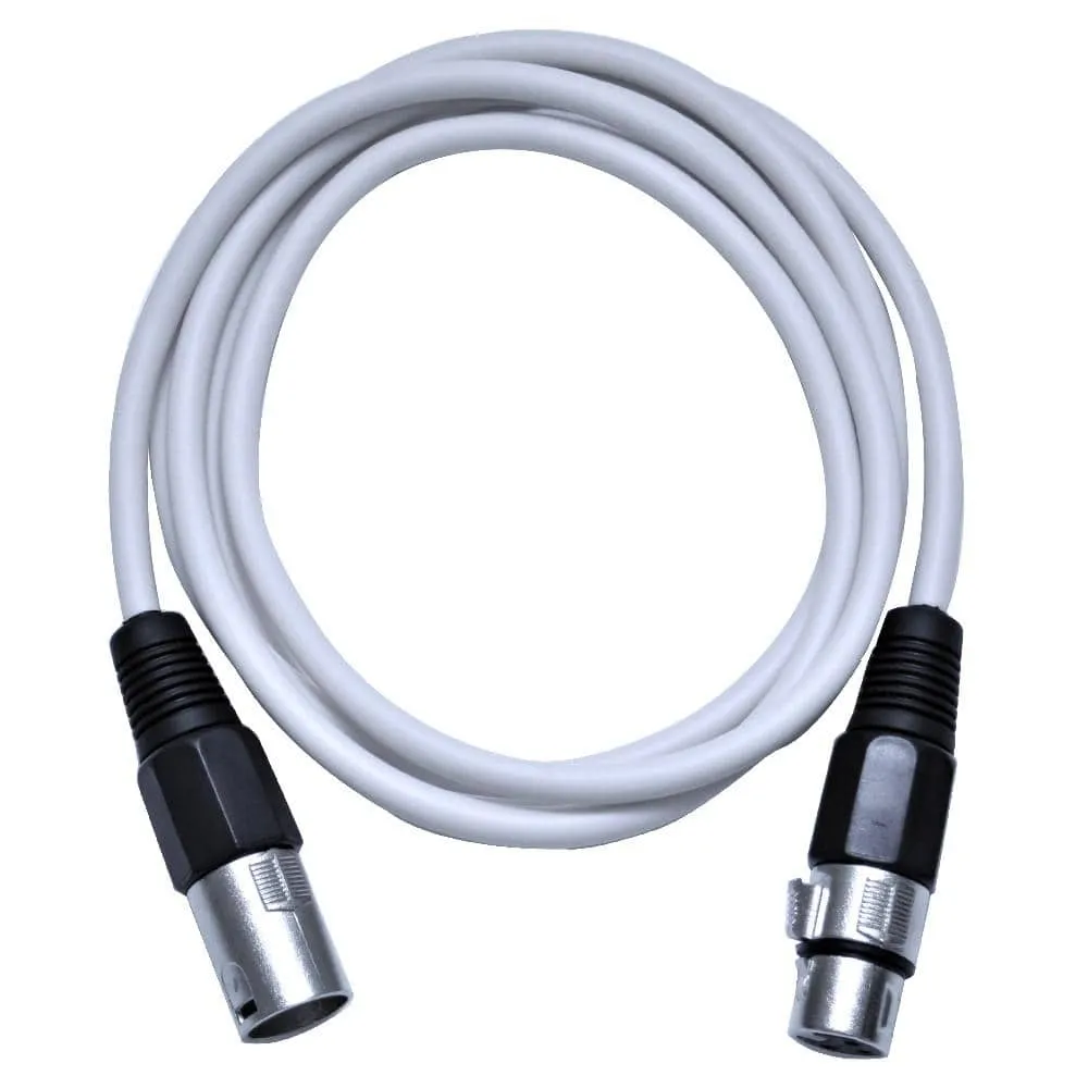 SAXLX-6 - 6 Pack of White 6 Foot XLR Patch Cables