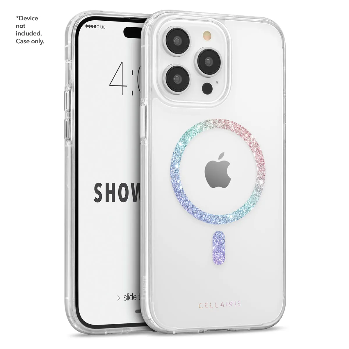 Showcase Halo - iPhone 15 Pro Rainbow Glitter w/ MagSafe Case