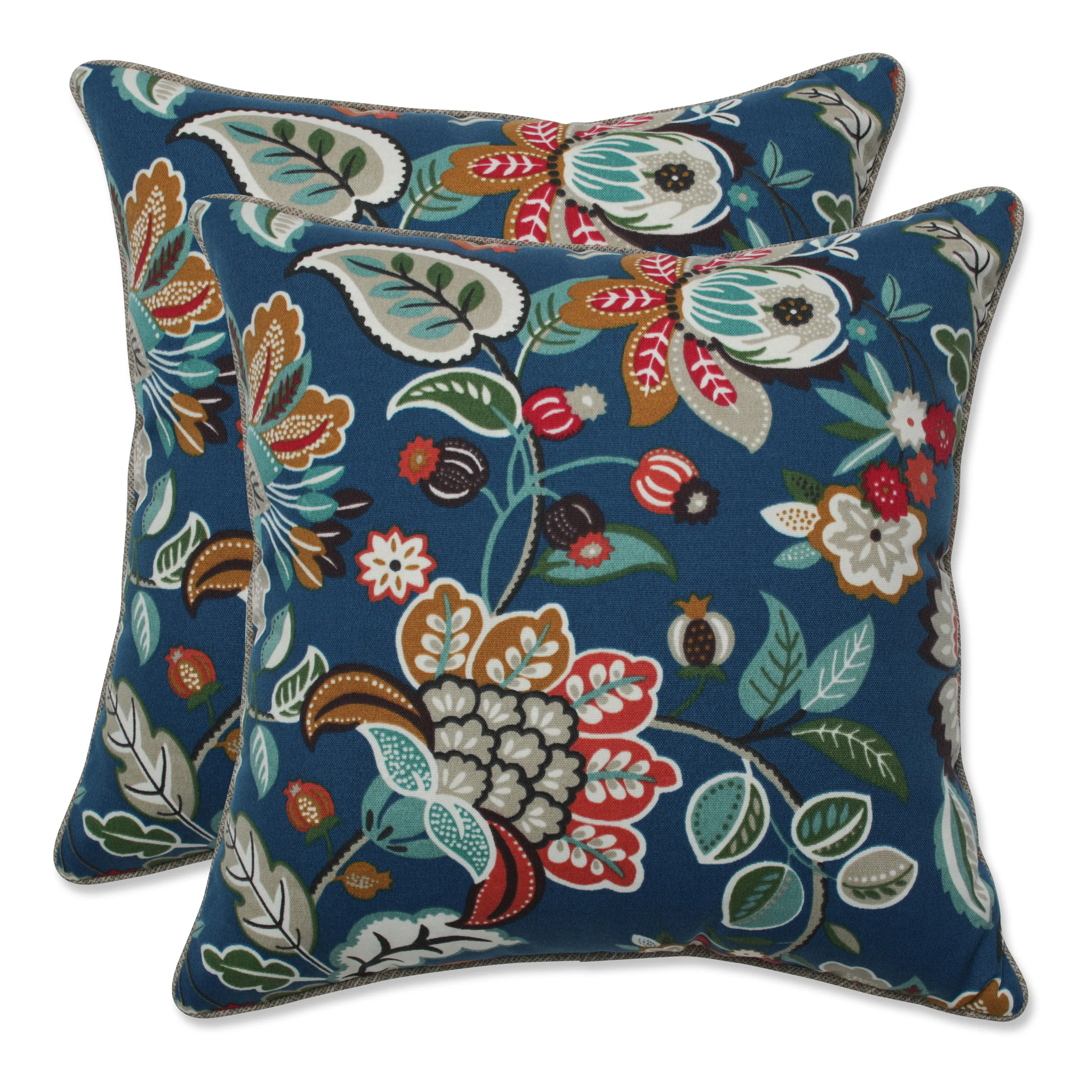 Telfair Peacock 16.5-Inch Throw Pillow (Set of 2)