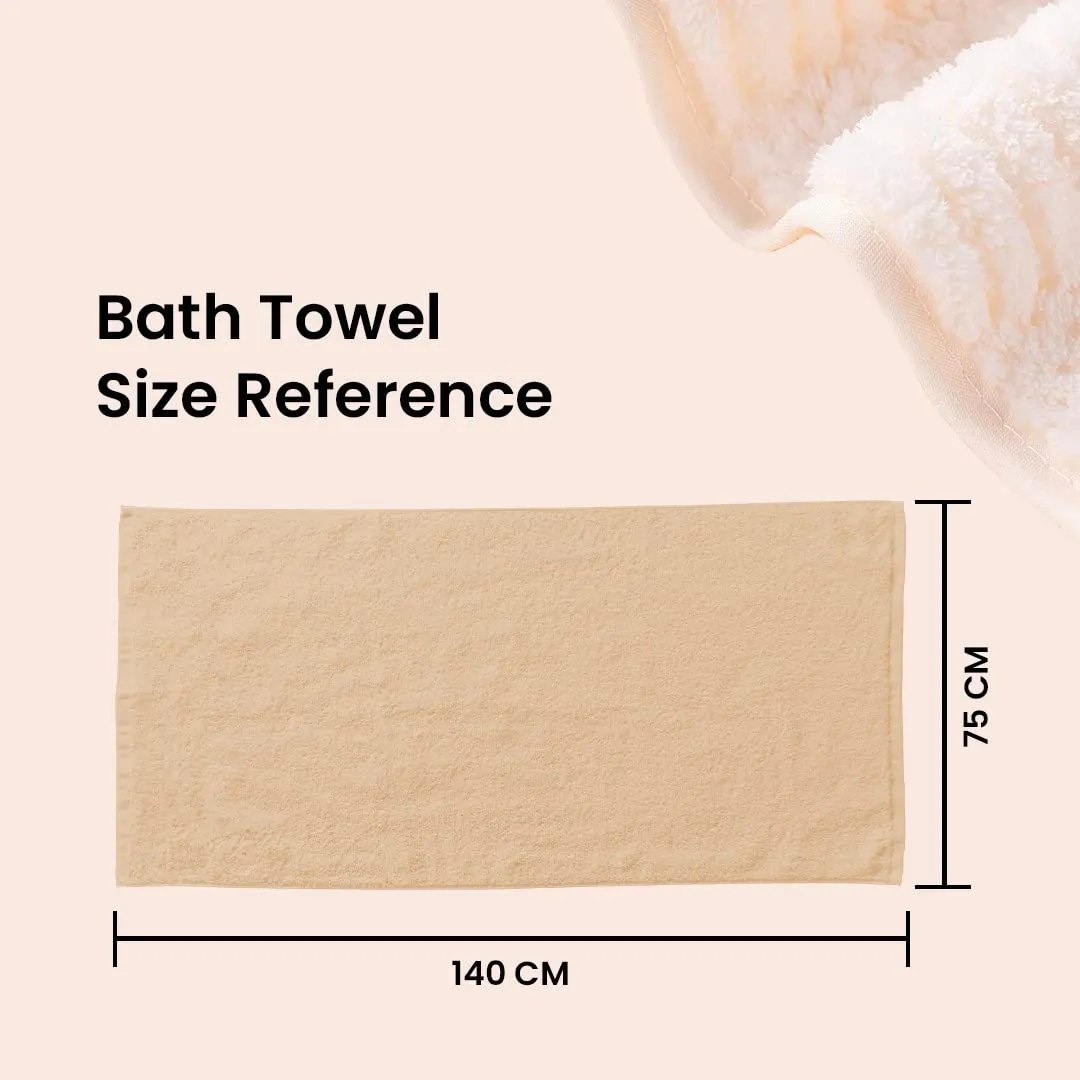 The Better Home Microfiber Bath Towel for Bath | Soft, Lightweight, Absorbent and Quick Drying Bath Towel for Men & Women | 140cm X 70cm (Pack of 4, Pink Beige) (Pack of 2, Beige)