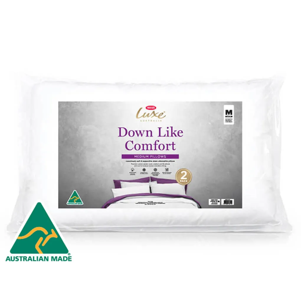 Tontine Luxe Down-Like Pillow - Medium 2 Pack