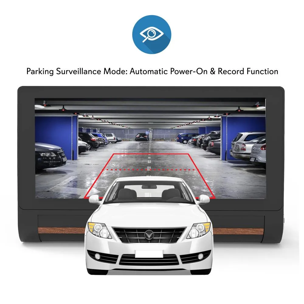 Touchscreen Android Dvr Dashcam With Dual Built-In Cameras, Gps Navigation, Wi-Fi, Bluetooth Wireless, 7'' Display Screen